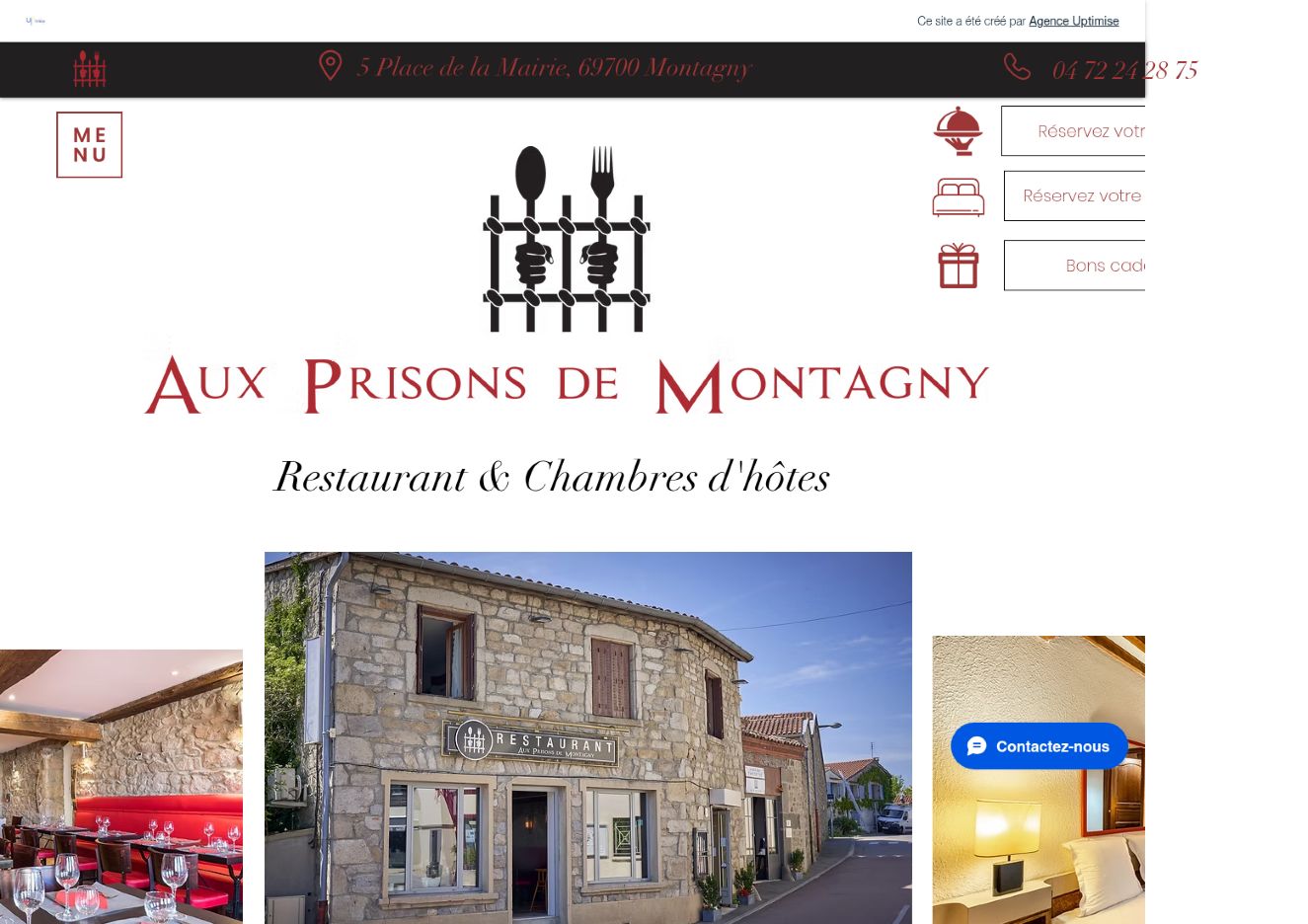 Aperçu du site internet Aux Prisons de Montagny