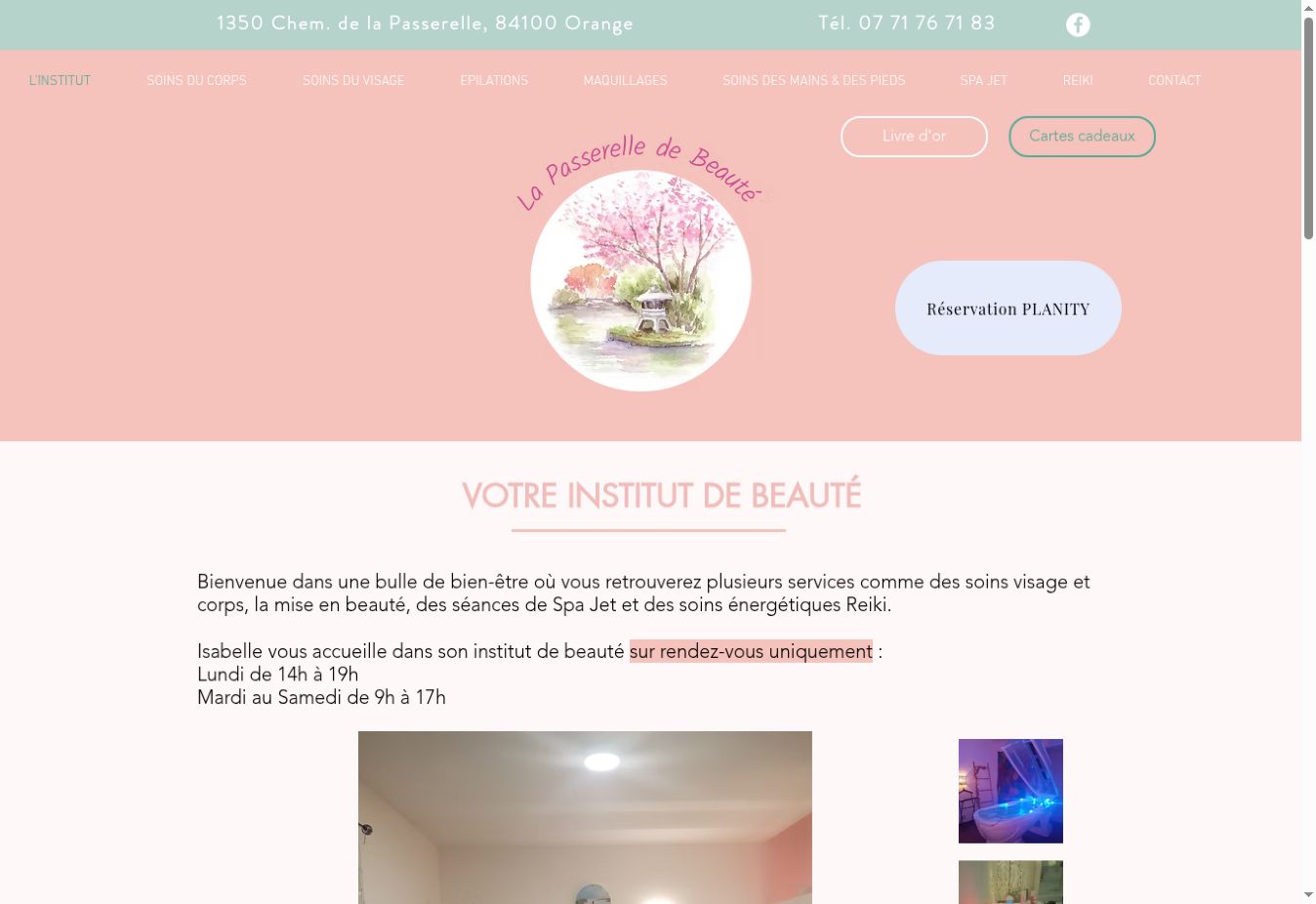 Aperçu du site internet La Passerelle de Beauté