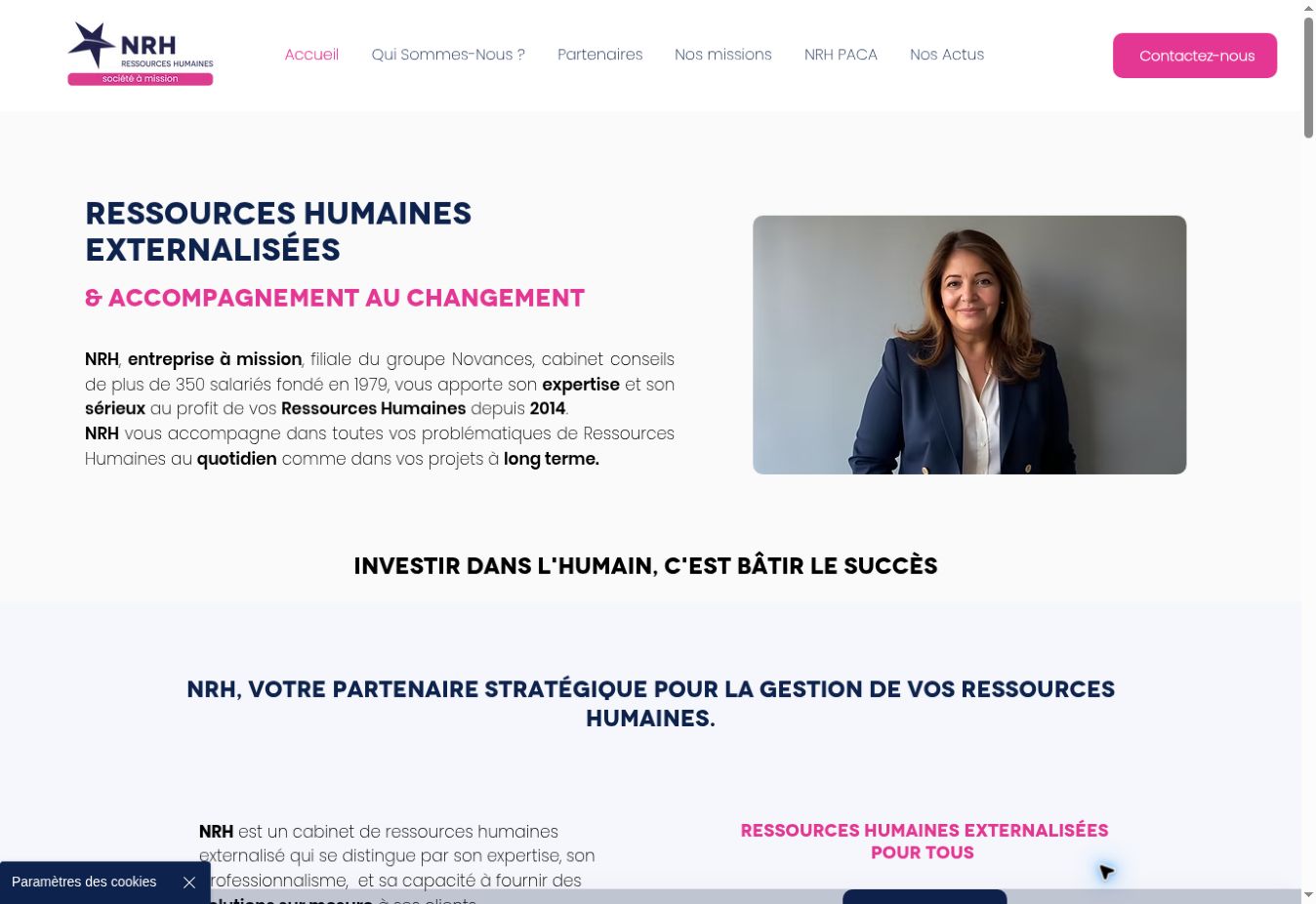 Aperçu du site internet NRH