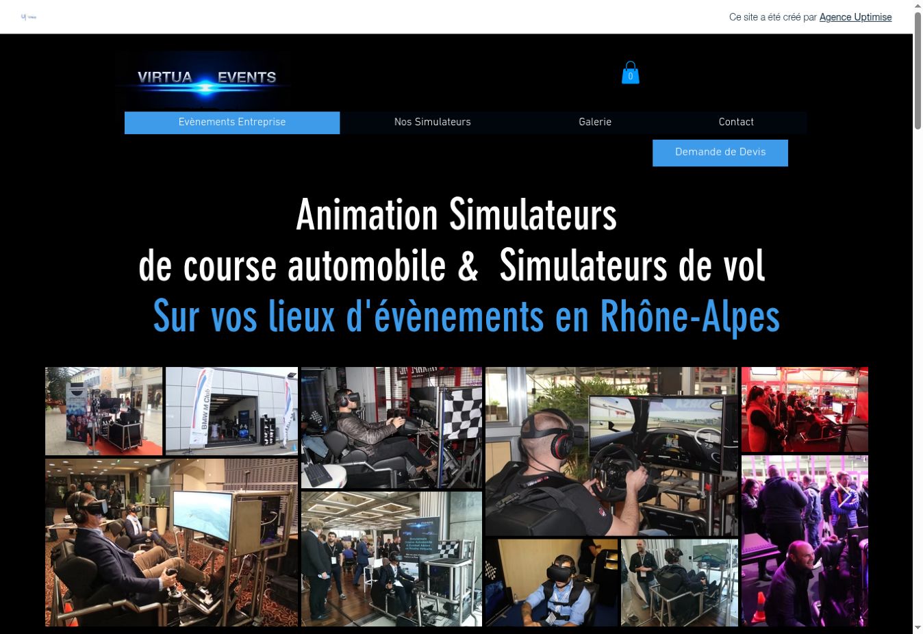 Aperçu du site internet Virtua Events