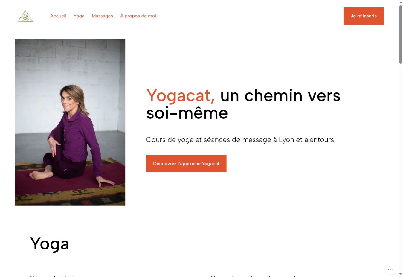 Aperçu du site internet Yogacat